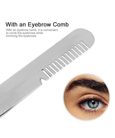 Stainless Steel Eyebrow Tweezers - Precision Hair Removal Tool for Perfect Brows | International Shipping Available - Buy Online on GoSupps.com