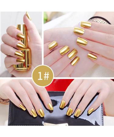 18ml Metallic Nail Polish - Mirror Shine Silver & Gold Varnishes | International Shipping Available - Buy Online on GoSupps.com