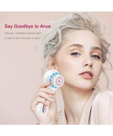 UMICKOO Rechargeable Facial Cleansing Brush with 5 Brush Heads - Waterproof Face Scrubber for Exfoliating, Massaging, and Deep Cleansing - Buy Online on GoSupps.com