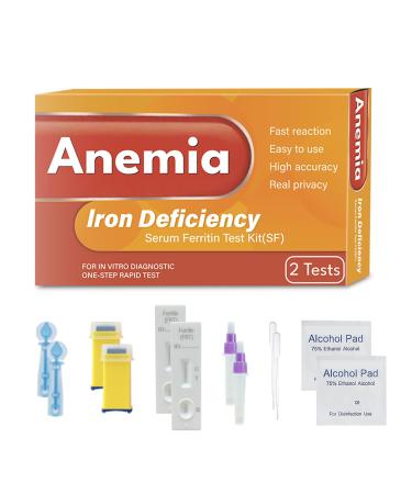 Iron Deficiency Test Kit 2-Pack | at-Home Anemia Test with Rapid Results & Reliable Accuracy | for Men and Women 2 Count (Pack of 1)