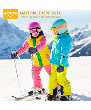 Shop Aotow Kids Winter Gloves - Touchscreen Waterproof Windproof Thermo Fleece for Cycling & Running (Ages 4-12) - Buy Online on GoSupps.com