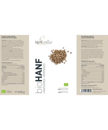 Buy Organic Hemp Seeds 2x1kg - Vegan Superfood with Omega 3 - Perfect for Muesli Shakes & Snacks | Hemp & Nature - Buy Online on GoSupps.com