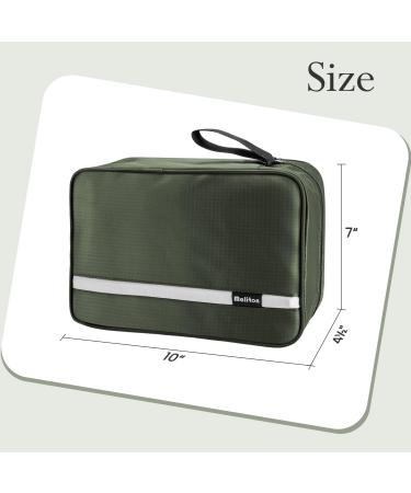 Men's Hanging Travel Toiletry Bag - Waterproof Compact Organizer for Travel - Olive Green - Buy Online on GoSupps.com