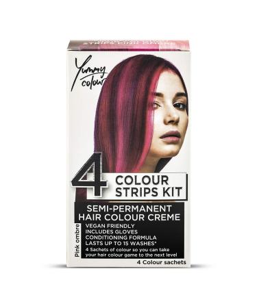 Stargazer Products SemiPermanent Hair Dye Strip Kit in 4 Shades Yummy Colour Pink Ombre 40 ml