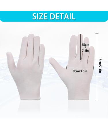 White Cotton Gloves 12 Pairs White Cotton Moisturising Gloves White Gloves Fabric White Cotton Work Gloves for Jewelry Inspection & Daily Work (White) - Buy Online on GoSupps.com