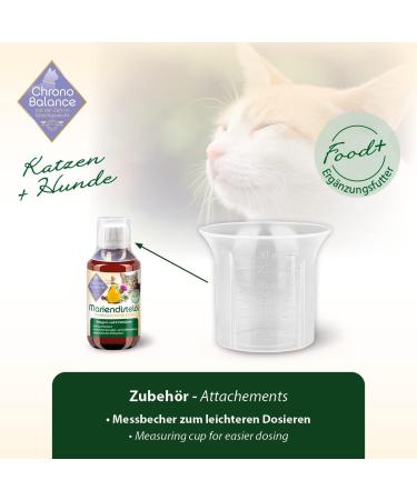 Shop Chronobalance 250ml Milk Thistle Oil for Cats | Natural Nutritional Supplement for Fur & Skin Health | Rich in Vitamin E Omega-6 & Omega-9 | Dosing Cups Included - Buy Online on GoSupps.com