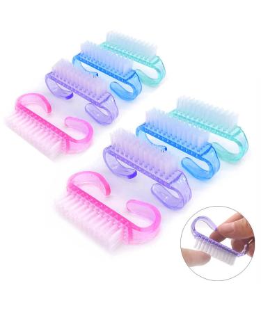 Set of 8 Nail Cleaning Brushes with Handles Nail Tools Supplies Brushes Dust Brushes Nail Cleaning Brushes Small Hair Brushes Nail Brushes