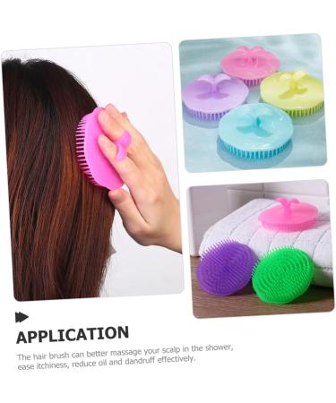 4-Piece Scalp Massage Brush Set | Shampoo Brush for Deep Cleansing & Peeling | Random Color | Ideal for Hair Care - Buy Online on GoSupps.com