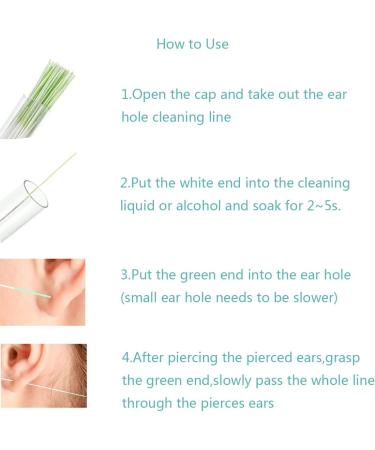 60 Pcs Earrings Hole Cleaner Floss - Disposable Ear Piercing Aftercare Kit - Buy Online on GoSupps.com