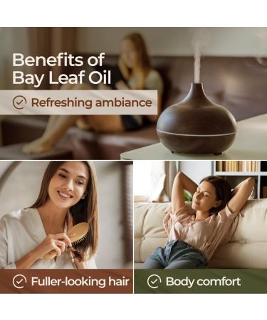 Gya Labs Organic Bay Leaf Essential Oil 10ml - Hair & Aromatherapy - Spicy Herbaceous Scent - 100% Pure & Natural - Buy Online on GoSupps.com
