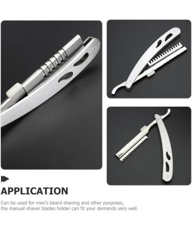 Beaupretty Stainless Steel Razor Holder for Men | Durable Hairdresser Shaver & Blade Stand | Perfect Face Razor Knife Holder for Beard Care - Buy Online on GoSupps.com