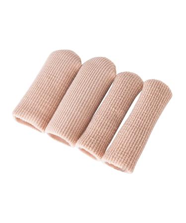 DOITOOL 4pcs Cracking Skin Calluses Adjustable Finger Guards Cuttable Bunion Wraps Gel Protector Callus Creative Relieve Sleeves or Tubes Size Cap Nail Separator Protectors S/m/l Remover