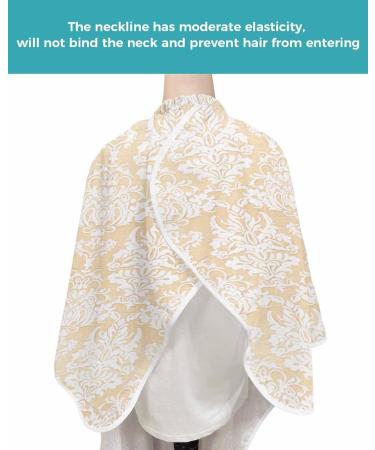 Orange Paisley Floral Barber Cape | Adjustable Hair Cutting Cape for Women Men Kids & Adults | 55x63 Inch Ethnic Tribal Boho Hairdressing Accessory - Buy Online on GoSupps.com