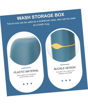 Frcolor 2-Piece Travel Toothpaste & Toothbrush Holder Set Outdoor Washing Storage Cup for On-the-Go Oral Care - Buy Online on GoSupps.com