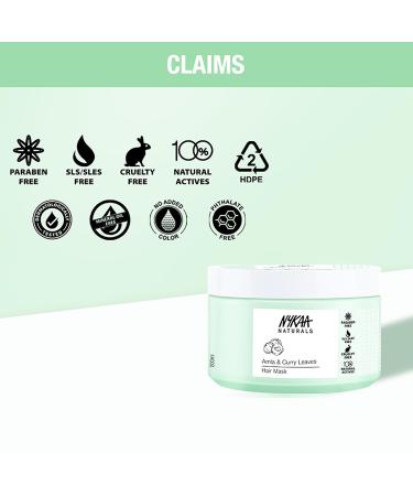 Nykaa Naturals Amla & Curry Leaves Hair Mask - 6.76 oz | Promotes Hair Growth & Nourishes Thin Hair | Safe for Colored Hair - Buy Online on GoSupps.com