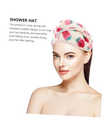 FRCOLOR Strawberry Dry Hair Cap - Fast Drying Microfiber Shower Towel for Women - Cute Absorbent Coral Fleece Head Wrap - Buy Online on GoSupps.com