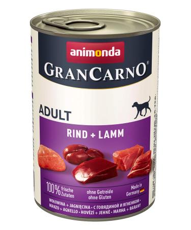 animonda GranCarno Adult wet dog food wet food for adult dogs beef + lamb 6 x 400g - Buy Online on GoSupps.com