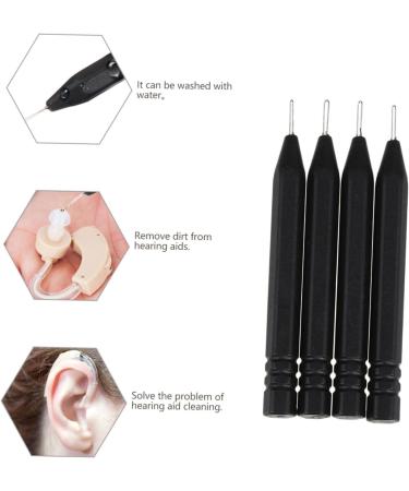 BUTIFULSIC 4pcs Hearing Aids Cleaning Kit Steel Needle Rods for Earmold Earwax Removal - Buy Online on GoSupps.com