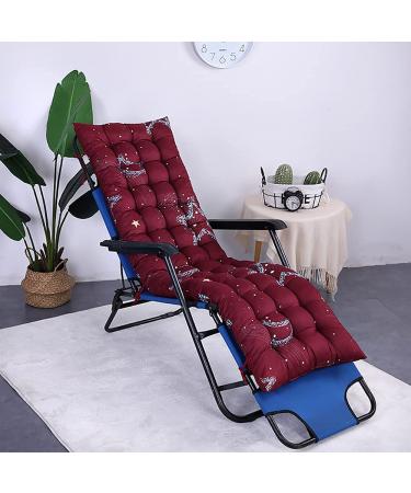 Garden Lounger Seat Cushions Comfortable Sun Lounger Cushion with Non-Slip Strap Recliner Cushion for Indoor Outdoor Office Garden Swing Chair