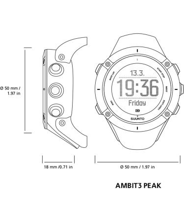Buy Suunto Ambit3 Peak Black GPS Watch with Chest Strap - International Shipping Available - Buy Online on GoSupps.com