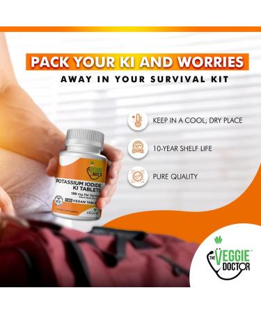 The Veggie Doctor Potassium Iodide 130mg 140 Vegan Tablets High-Potency Iodine Supplement for Adults and Kids USA-Made Non-GMO Gluten-Free - Buy Online on GoSupps.com