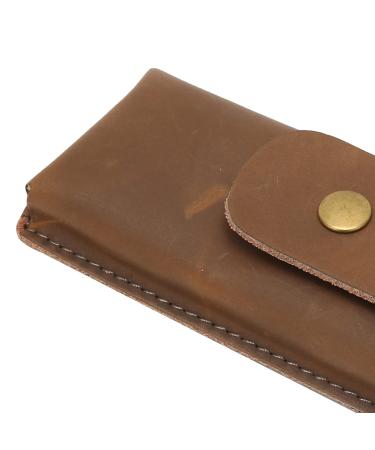 Premium Cowhide Shaving Bag - Portable Safety Razor Cover & Leather Case for Travel | Classic Shaver Accessories - Buy Online on GoSupps.com