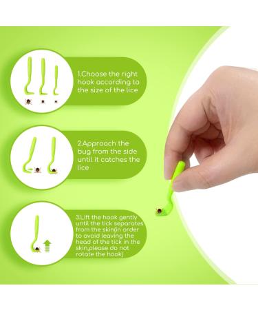 Nobleza - 5 Pcs Tick Remover Tools for Dog Painlessly Set of 3 Tick Hook and 2 Tick Tweezers for Cat and Horse - Buy Online on GoSupps.com