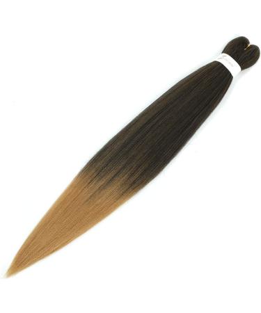 WIGENIUS Pre-stretched Braiding Hair 26 inch Ombre Brown 3 Packs Professional Synthetic Fiber Itch Free Hot Water Setting Crochet EZ Braids Yaki Texture Braiding Hair Extensions (T27) 26 Inch (Pack of 3) T1B/27 - Buy Online on GoSupps.com