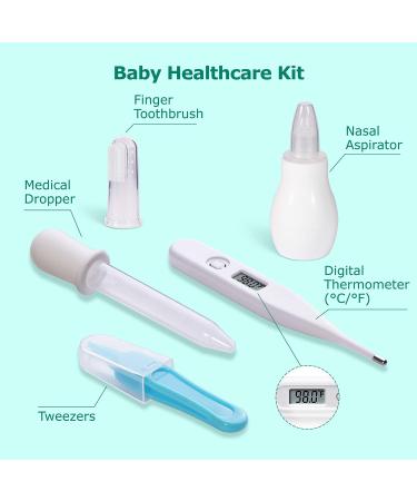 Baby Healthcare and Grooming Kit | 24-in-1 Electric Nail Trimmer Set | Nursery Care Kit | Toddler Nail Clippers | Medicine Dispenser | Infant Comb & Brush | Green 24 Piece Set - Buy Online on GoSupps.com