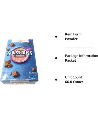 Swiss Miss No Sugar Added Milk Chocolate Hot Cocoa Mix- 60 Count Envelopes, Pack of 2 - Buy Online on GoSupps.com