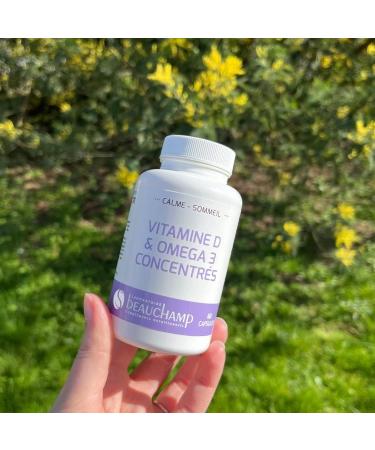 Laboratoire Beauchamp - Vitamin D3 & Omega 3 Concentrated Dietary Supplement - Immune Defenses - Good brain function - 60 capsules - Developed in France - Buy Online on GoSupps.com