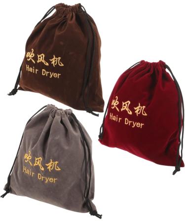 FOMIYES 9 Pcs Hair Dryer Storage Bag Travel Hair Dryer Velvet Storage Bag Drawstring Fabric Bags Jewelry - Buy Online on GoSupps.com