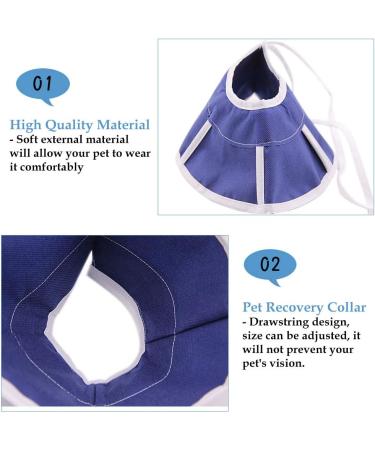 ASOCEA Adjustable Pet Recovery Collar for Cats & Dogs - Anti-Biting Lick Wound Healing Cone, 4.7 inches/12cm - Buy Online on GoSupps.com