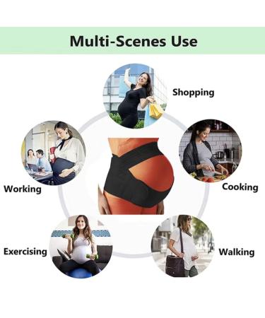 Maternity Bandage Belt - XXL Black | Belly & Abdomen Support for Pregnant Women - Buy Online on GoSupps.com