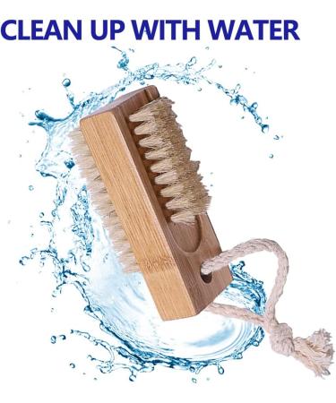Nail Brush Beechwood Double-Sided Nail Brushes with Hanging Rope Portable Ergonomic Nail Cleaning Brush Lightweight Nail Scrub Brush for Removing Dirt From Hands Fingertips and Feet - Buy Online on GoSupps.com