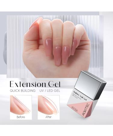 Aokitec 7-in-1 Builder Nail Gel - 15ML Strengthener Gel for Extension & Rhinestone Base Coat - UV LED Gel Nail Polish - Rose Taupe - Buy Online on GoSupps.com