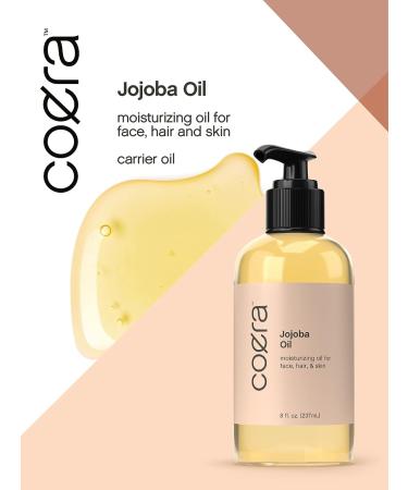 Organic Jojoba Oil - 8 fl oz | Natural Moisturizer for Face, Hair, and Skin | Paraben, SLS, and Fragrance-Free - Buy Online on GoSupps.com