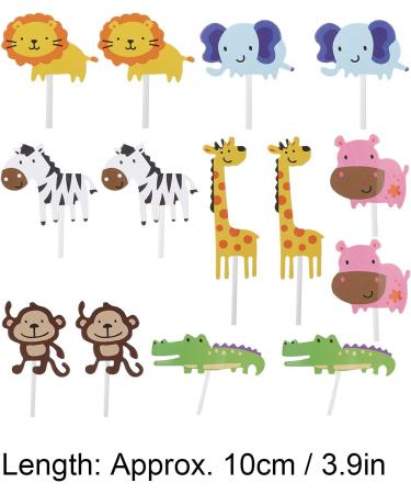 cyrank 14Pcs Farm Cupcake Topper Farm Animal Theme Cupcake Topper Cake Picks Decoration Cake Topper Party Decorations for Kids Birthday Baby Shower - Buy Online on GoSupps.com