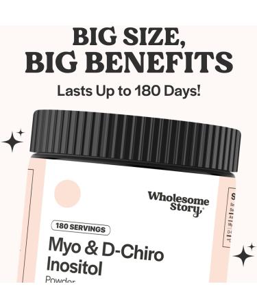 Myo-Inositol & D-Chiro Inositol Supplement Powder for Women | Hormonal Balance & Healthy Ovarian Function Support | Vitamin B8 | Great Alternative to Capsules | 40:1 Ratio | 180 Servings - Buy Online on GoSupps.com
