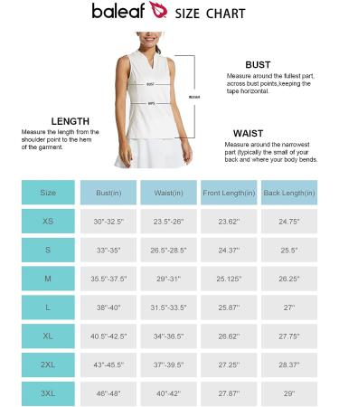 BALEAF Women's Sleeveless Golf Tennis Shirt - White - Large - Buy Online on GoSupps.com