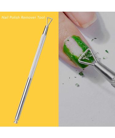 Triangle Head Nail Gel Polish Remover Tool Stainless Steel Stick Rod Cuticle Pusher Lacquer Cleaner Nail Art Care Tool - Buy Online on GoSupps.com
