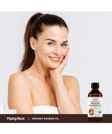 Piping Rock Organic Baobab Oil 2 fl oz - Cold Pressed Virgin for Hair Skin & Face - Best Quality eCommerce Shipping Worldwide - Buy Online on GoSupps.com