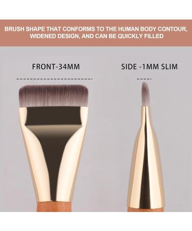 Ruzister Ultra Thin Foundation Brush Flat Top Ultra Thin Makeup Brush Flat Concealer Brush Foundation Makeup Brush Liquid Powder Brush for Creamy - Buy Online on GoSupps.com