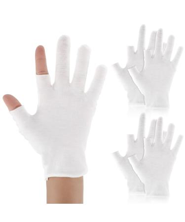 Sibba 2 Pairs Cotton Gloves Touchscreen White Moisturizing Gloves Overnight Bedtime Heal Eczema Sleeping Lotion Hand Spa Treatment Gloves Repair Rough Cracked Dry Chapped Hands Skin - Buy Online on GoSupps.com