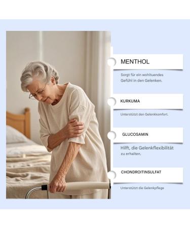 Roll-On Gel de soin des articulations - Soulagement apaisant et rapide - Soulage les muscles et les articulations - Pour genoux bas du dos cou mains pieds et corps entier - Buy Online on GoSupps.com