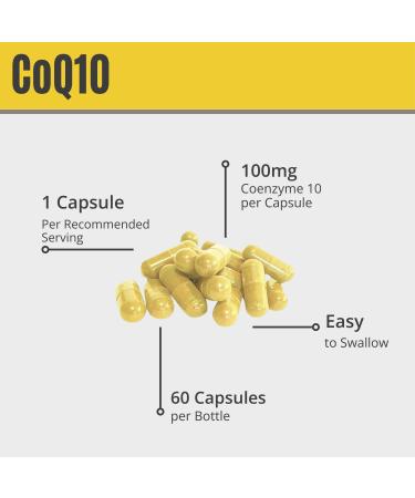 MAAC10 CoQ10 100mg - Antioxidant Energy Booster (60 Capsules) | Non-GMO Gluten Free Vegetarian - 60 Day Supply - Buy Online on GoSupps.com
