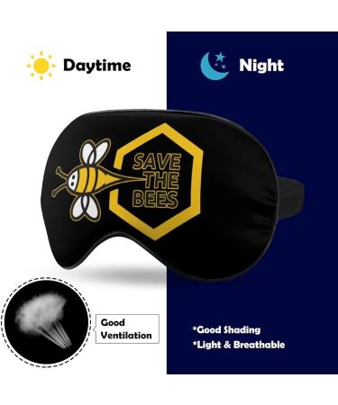 Save The Bees Sleep Mask - Adjustable Blindfold for Men and Women | Blocks Light for Night, Travel, and Nap - Buy Online on GoSupps.com