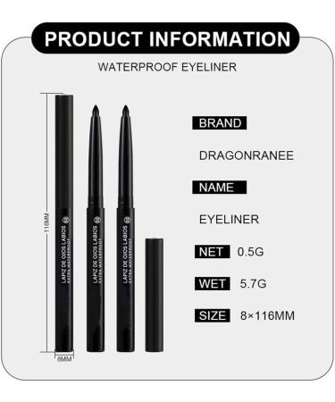 Retractable Eyeliner Pencil Gel Eyeliner Pen Glue Pen for Women Beginner Sweatproof Precise Line Long Lasting Waterproof Fade Resistant Transfer Free (03) - Buy Online on GoSupps.com