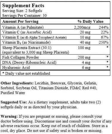 8 x Sheep Placenta Complex 100 Capsules Make In USA FRESH New Item Good Product !! - Buy Online on GoSupps.com