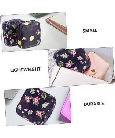 SECFOU 4pcs Sanitary Napkin Storage Bag Set - Mini Wallet for Women, Coin Purse, Cosmetic Bag - First Period Girls Sanitary Pad Holder - Navy - Buy Online on GoSupps.com